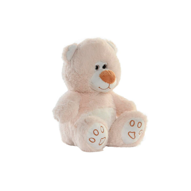 Fluffy toy DKD Home Decor Beige Children's Bear (18 x 16 x 19 cm)