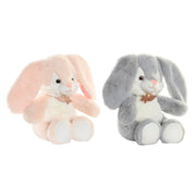 Fluffy toy DKD Home Decor Beige Rabbit Children's Light grey (26 x 23 x 28 cm) (2 Units)