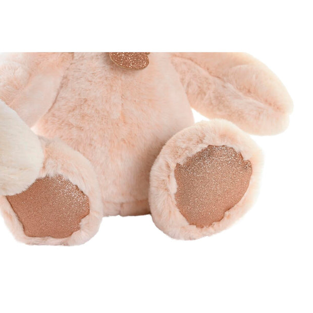 Fluffy toy DKD Home Decor Beige White Children's Bear (20 x 18 x 24 cm) (2 Units)