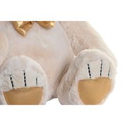 Fluffy toy DKD Home Decor White Children's Light brown Bear (30 x 28 x 36 cm) (2 Units)