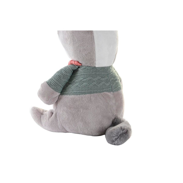 Fluffy toy DKD Home Decor Grey Brown Mint Light Pink (21 x 18 x 25 cm) (2 Units)