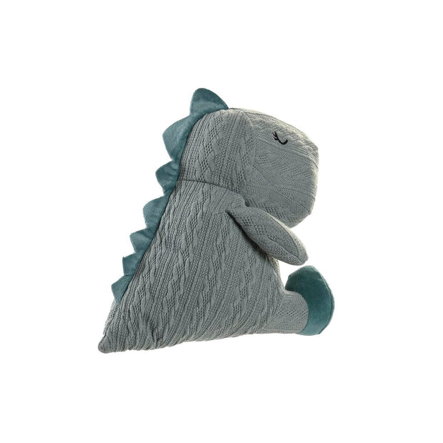 Fluffy toy DKD Home Decor Dinosaur Grey Pink Mint (15 x 25 x 25 cm) (2 Units)