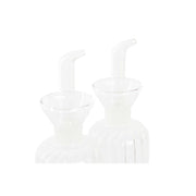 Öl- und Essig-Set DKD Home Decor natürlich Durchsichtig Akazienholz Borosilikatglas (14 x 7,5 x 21 cm) (250 ml)