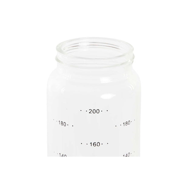 Ölfläschchen DKD Home Decor Durchsichtig Edelstahl Borosilikatglas (200 ml) (6 x 6 x 16,5 cm)