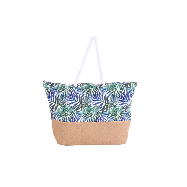 Beach Bag DKD Home Decor Beige Blue Brown (45 x 18 x 42 cm)
