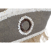 Carrycot DKD Home Decor Natural Black White Seagrass (52 x 18 x 50 cm)