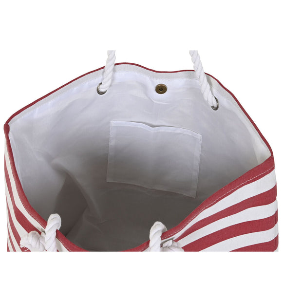 Beach Bag DKD Home Decor Natural Red Grey Blue White Sky blue (56 x 19 x 71 cm) (2 Units)