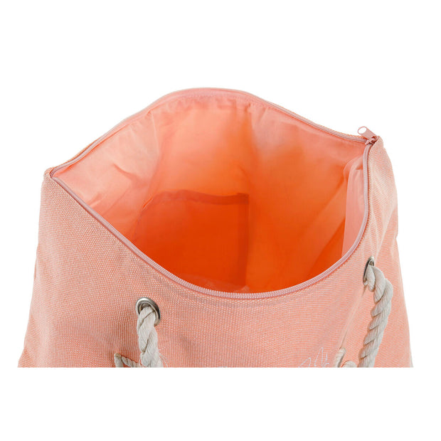 Beach Bag DKD Home Decor Orange Green (52 x 14 x 38 cm) (2 Units)