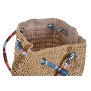 Beach Bag DKD Home Decor Blue Orange Green Light brown (25 x 15 x 36 cm) (2 Units)