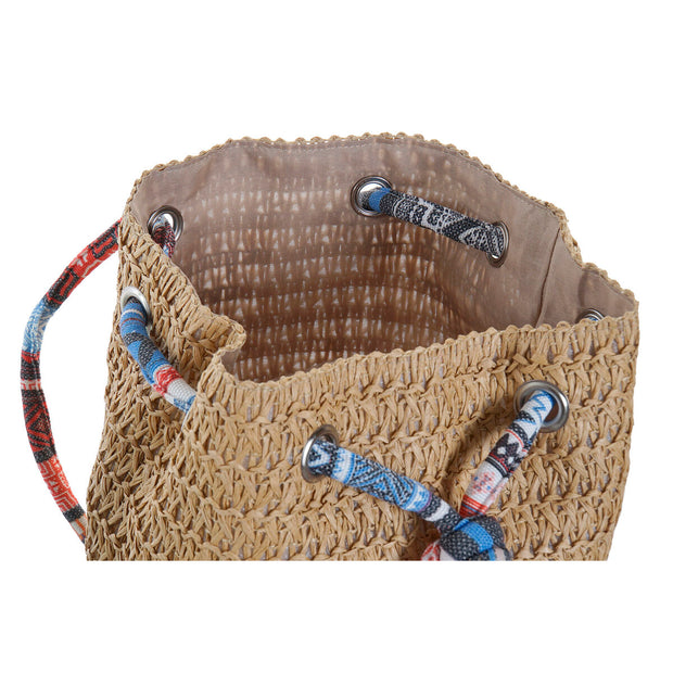 Beach Bag DKD Home Decor Blue Orange Green Light brown (25 x 15 x 36 cm) (2 Units)