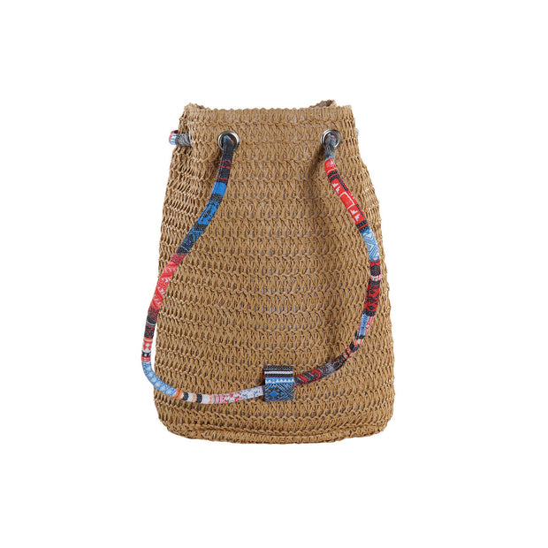 Beach Bag DKD Home Decor Blue Orange Green Light brown (25 x 15 x 36 cm) (2 Units)