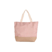 Beach Bag DKD Home Decor Natural Golden Light Pink Navy Blue Eva Rubber (52 x 14 x 42 cm) (2 Units)