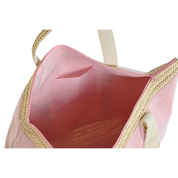 Beach Bag DKD Home Decor Lilac Light Pink (63 x 14 x 42 cm) (2 Units)