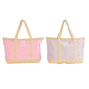Beach Bag DKD Home Decor Lilac Light Pink (63 x 14 x 42 cm) (2 Units)