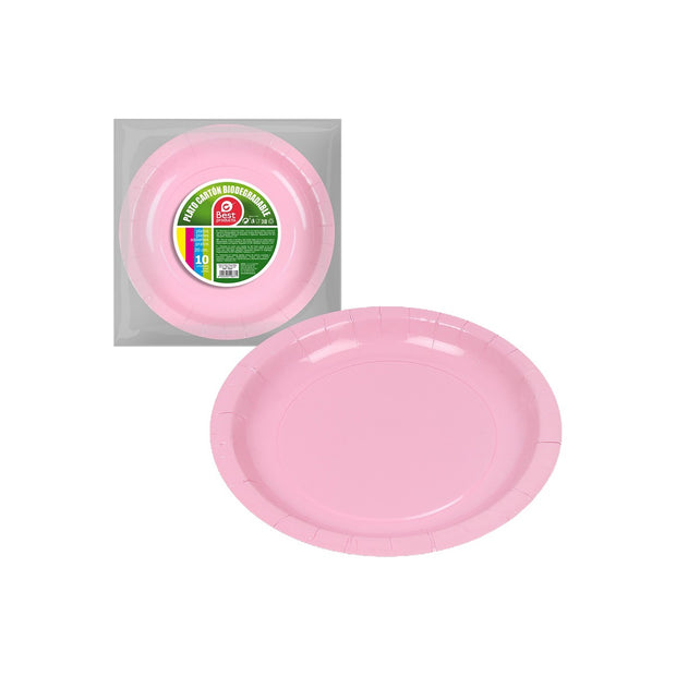 Geschirr-Set Best Products Green Rosa Ø 20 cm Pappe