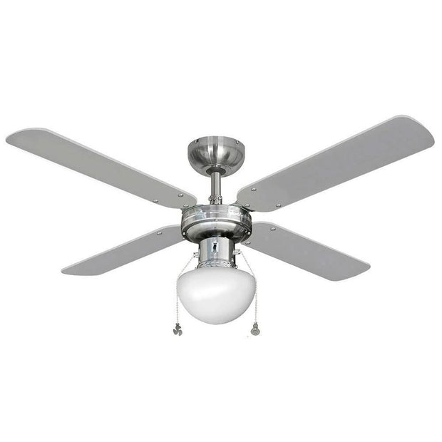 Ceiling Fan with Light EDM Caribe 50 W Chromed