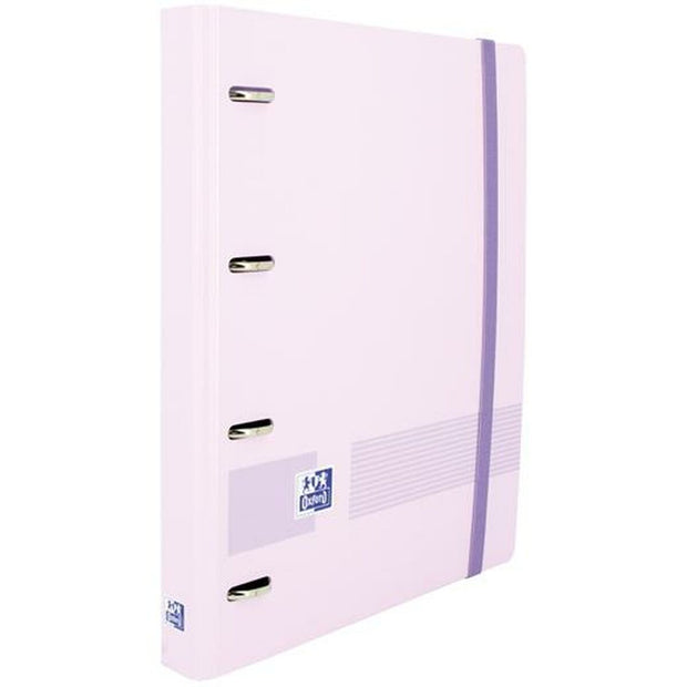 Ring binder Oxford Europeanbinder Polyfoam A4 Light mauve