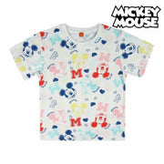 Child's Short Sleeve T-Shirt Mickey Mouse 73717 White
