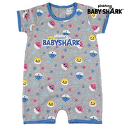 Baby's Short-sleeved Romper Suit Baby Shark Grey