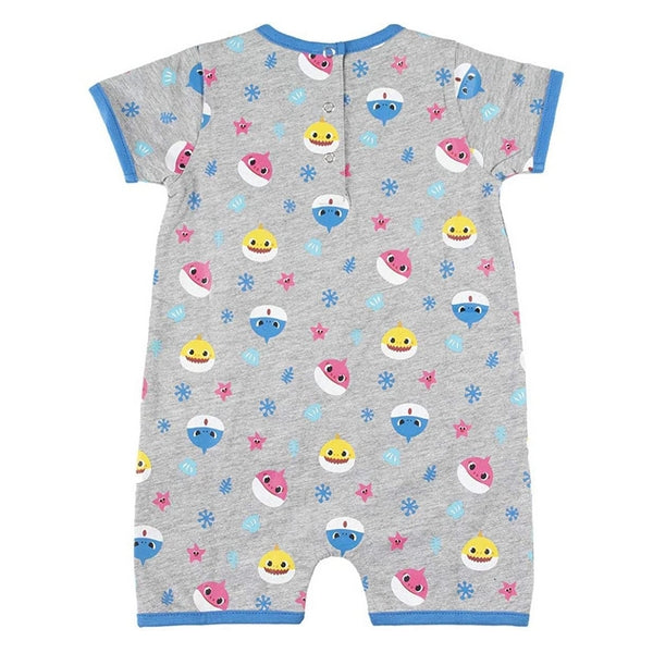 Baby's Short-sleeved Romper Suit Baby Shark Grey