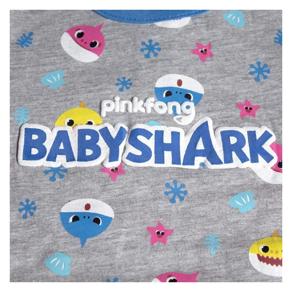 Baby's Short-sleeved Romper Suit Baby Shark Grey