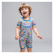 Baby's Short-sleeved Romper Suit Baby Shark Grey