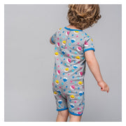 Baby's Short-sleeved Romper Suit Baby Shark Grey