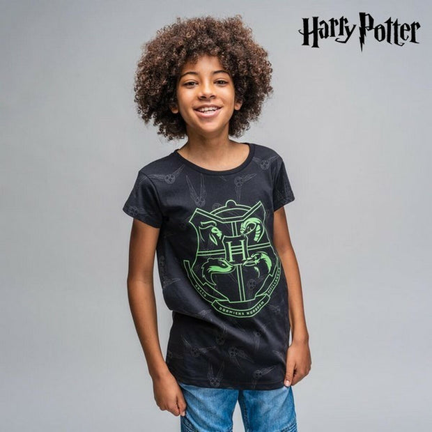 Child's Short Sleeve T-Shirt Harry Potter Grey