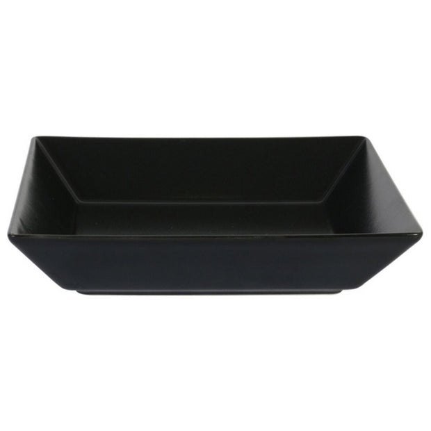 Nudelteller Stoneware Schwarz rechteckig (21 x 21 x 4,5 cm)