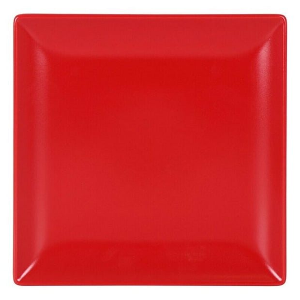 Dessertteller Ming II Rot karriert (21 x 21 x 2 cm)