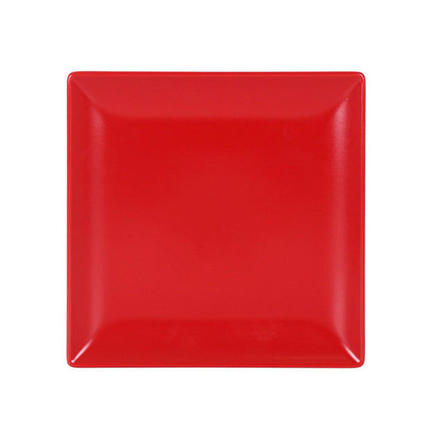 Dessertteller Ming II Rot karriert (21 x 21 x 2 cm)