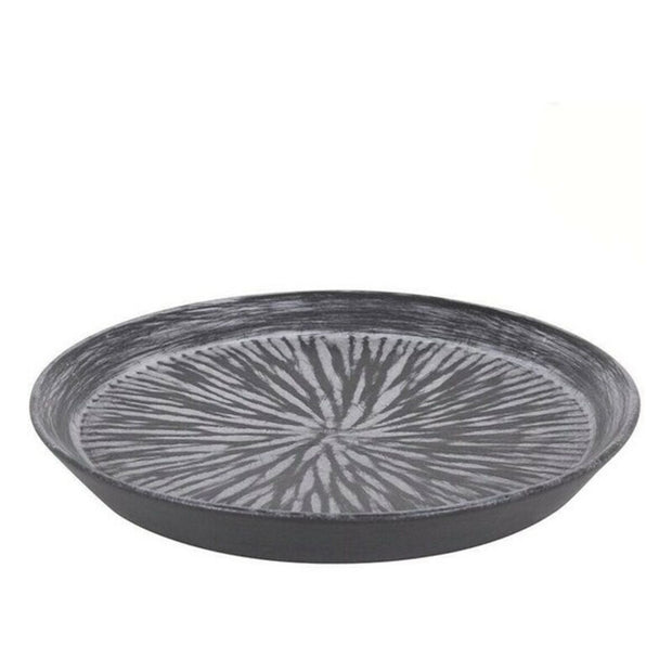 Dessertteller Stoneware Lotus Schwarz Porzellan (ø 20,5 x 2,5 cm)