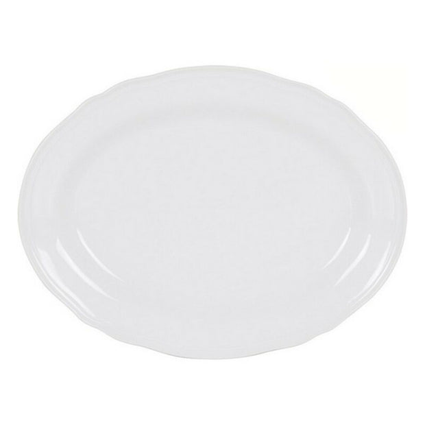 Kochschüssel Feuille Oval Porzellan Weiß (35,5 x 27 cm)