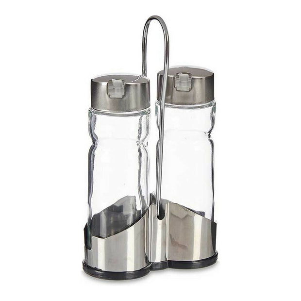 Gewürzset Kristall Metall Durchsichtig (5,5 x 20,2 x 11,5 cm) (2 pcs)