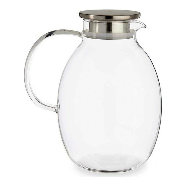 Kanne mit Deckel 2,5 L Durchsichtig Borosilikatglas (15,5 x 22 x 20 cm)