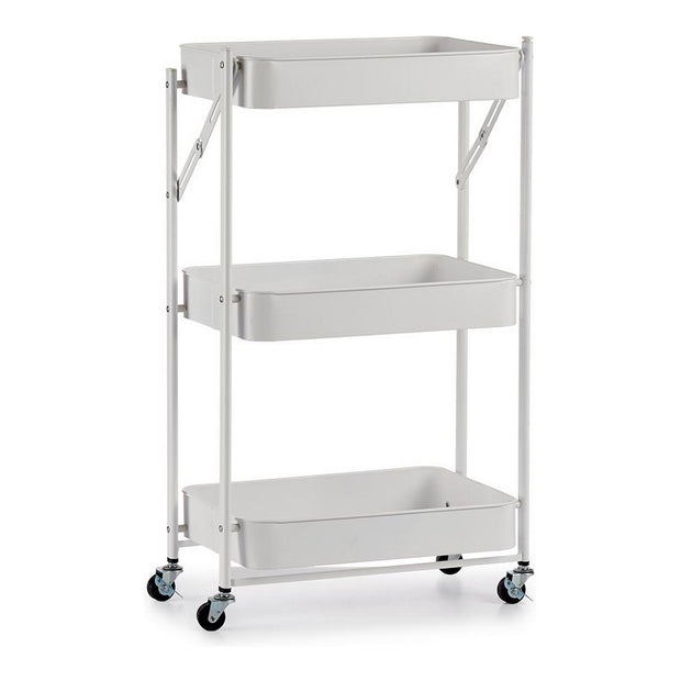 Gemüsewagen Stahl Weiß Kunststoff (29,5 x 78,5 x 45,5 cm)