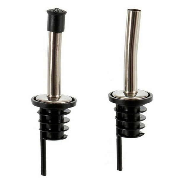Weinverschluss 2 pcs Schwarz Metall (2,5 x 18,5 x 9 cm)