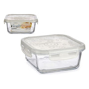 Lunchbox Vivalto Durchsichtig Glas Silikon Kristall (750 ml) (15,5 x 7 x 15,5 cm)