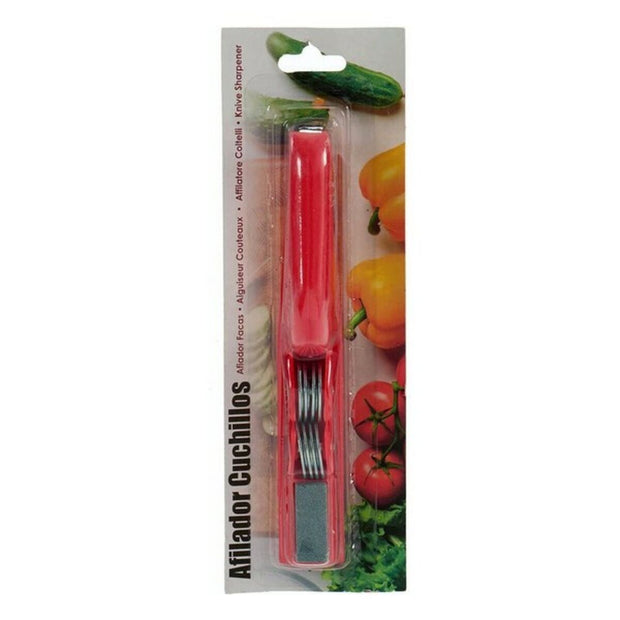 Messerschärfer Rot Edelstahl Stein Kunststoff (2,5 x 4 x 19 cm) (4 x 25 x 10,5 cm)