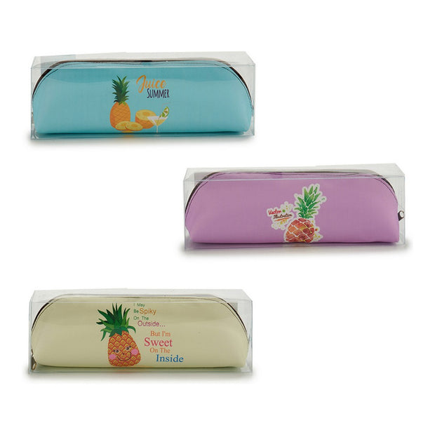 School Case Pineapple Plastic (4 x 6,5 x 20 cm)