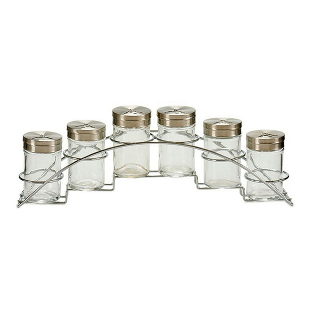 Gewürzspender aus Edelstahl Vivalto Metall (6 Stücke) (6,5 x 12 x 35 cm) (85 ml)