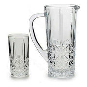 Gläserset Kanne Kristall Durchsichtig Glas (250 ml) (16 x 23,5 x 25,5 cm) 6 x (25 cl) / 1 x (1 l)