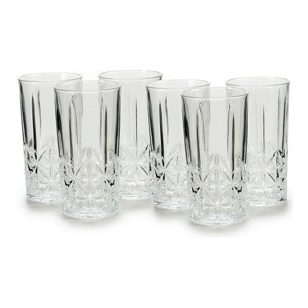 Gläserset Kanne Kristall Durchsichtig Glas (250 ml) (16 x 23,5 x 25,5 cm) 6 x (25 cl) / 1 x (1 l)