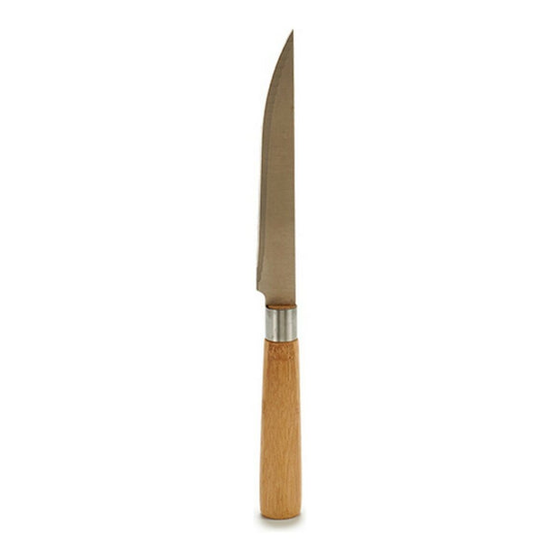 Messer Silberfarben Braun Edelstahl Bambus (2 x 24 x 2 cm)