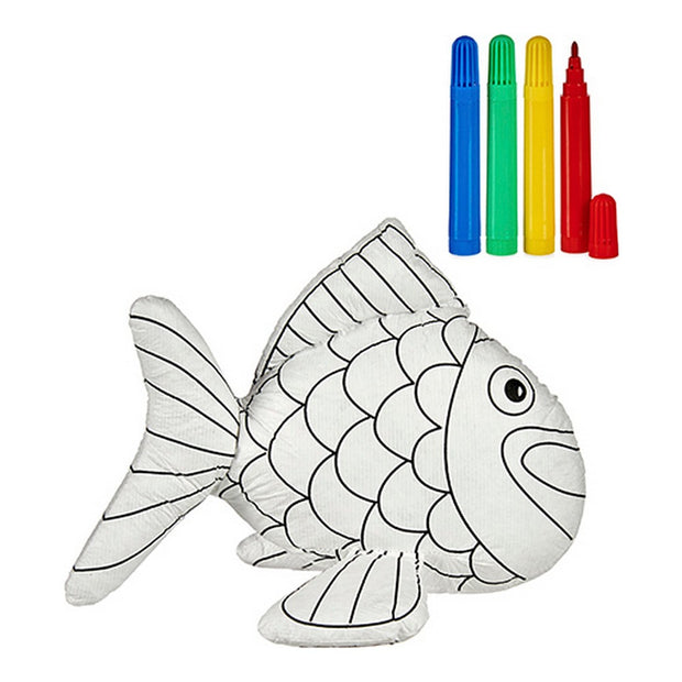 Craft Game Fish Black White (11 x 26 x 21 cm)