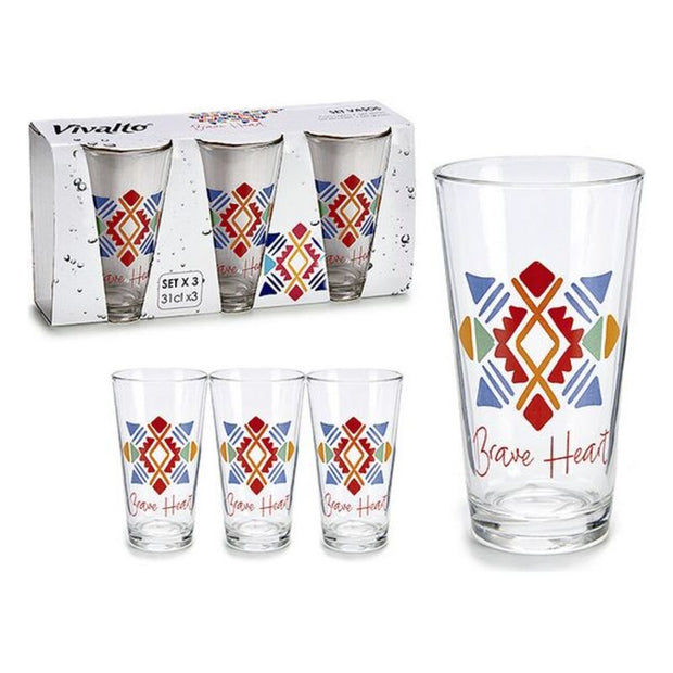 Gläserset Vivalto 31 cl Durchsichtig Glas Kristall (310 ml) (3 Stücke)