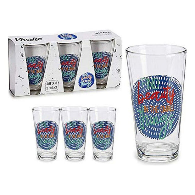 Gläserset Vivalto 31 cl Durchsichtig Glas Kristall (310 ml) (3 Stücke)