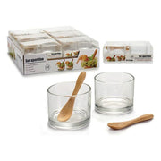 Gläserset Vivalto Mit Löffel Holz Glas Bambus Kristall (2 Stücke)