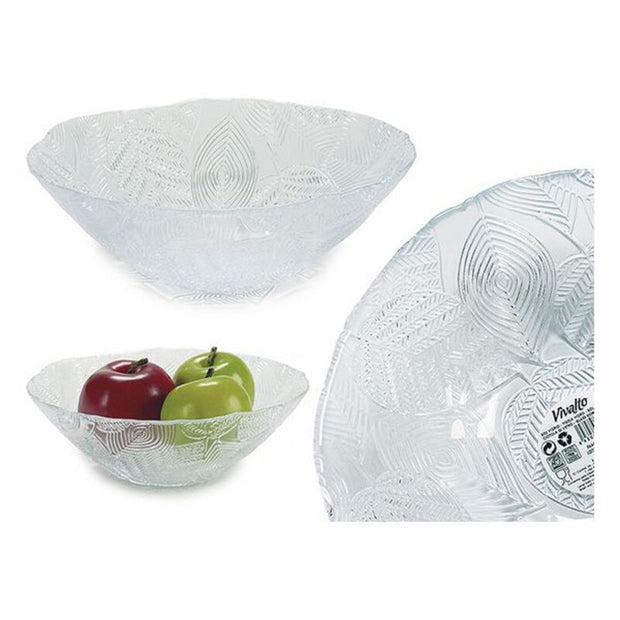 Obstschale Vivalto Tirolo Durchsichtig Glas (24,5 x 7,5 x 24,5 cm)