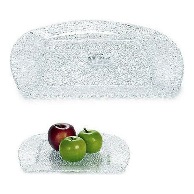 Teller Durchsichtig Glas (32 x 2,5 x 32 cm)